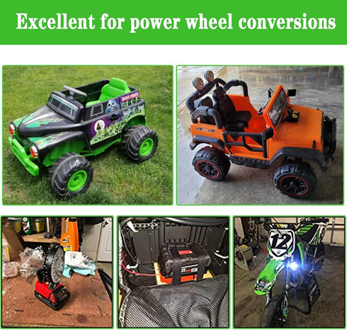 1 Pack Power Wheel Adapter for Milwaukee M18 Battery Adapter 18V Power Wheels Battery Converter with Fuses and Terminals, Power Connector for DIY ...