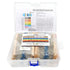 3120pcs 156 Values Metal Film Resistor Kit Minidodoca 1 Ohm-10M Ohm 1/4W 0.25 watt ±1% Tolerance Fixed Resistors Assortment Kit RoHS Compliant 100...