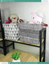 FANKANG Square Nursery Hamper Storage Bins Canvas Laundry Basket Foldable with Waterproof PE Coating Storage Baskets Gift Baskets for Children, Of...