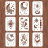Wall Stencils for Painting 12X8 inches Reusable Star Moon Tile Stencil Walls Concrete Floor Stencils for Painting Patio Wall Cement Bathroom Floor...