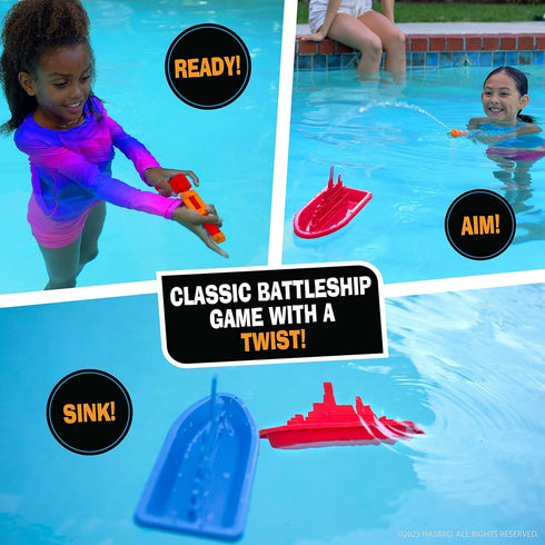 Hasbro Battleship Splash Game – Backyard Water Toys for Outdoor Summer Fun...