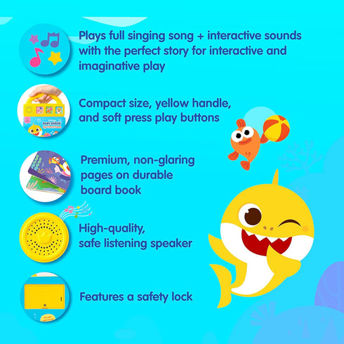 Baby Shark My First Friend 3 Button Sound Book with Handle, Children's Sound Books, Interactive Learning Books for Toddlers, Learning & Education ...