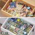Famhap 9 PCS Plastic Drawer Organizer Set, Desk Drawer Divider Organizer Trays, Vanity Storage Bins for Makeup, Jewelry, Utensils, Gadgets for Kit...