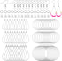372Pcs Earrings Beading Hoop Set with 72 Earring Finding Teardrop Round Beading Hoop Earrings Bulk with 100 Hooks,100 Jump Ring,100 Ear Backs for ...
