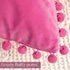 Ashler Throw Pillow Cases with Soft Pom Poms Velvet Plush Vibrant Elegant Cushion Covers, Pack of 2, Pink 20 x 20 inches 50 x 50 cm...