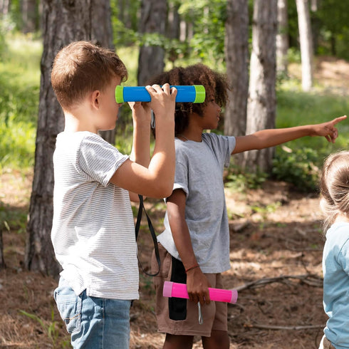 Luwint Pocket Telescope Toy for Kids, 4 Pack Portable Pirate Telescope Science Monocular Toys Retractable Spyglass Exploring Educational Toy Birth...