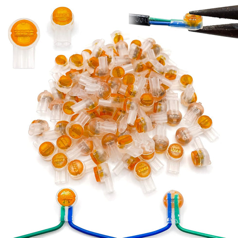 LIUJINCAN 100PCS UY2 K2 Network Cable Connectors, Telephone Wire Gel-Filled Connectors Waterproof Button...