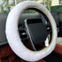 Soft Fluffy Car Steering Wheel Cover, Fuzzy Fur Winter Protector Car for Women,Warm,Anti Slip,1 Set of 3 Pieces,White...