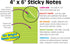 Better Office Products Lined Sticky Notes, 4 x 6, 6 Pack, 300 Sheets (50/Pad), Self Stick Notes with Lines, 6 Bright Assorted Colors, Post Memos, ...