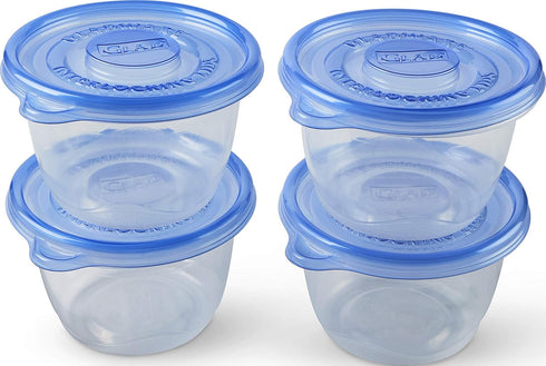 Gladware Lockware To Go Food Storage Containers | Glad Medium Size Round Food Storage That Holds up to 32 Ounces of Food, Solids, or Liquids | 32 ...