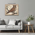 Posterizer 1 pcs- Brown owl sitting on a tree with brown background-Art for Animal Lovers-Floral Botanical Art- Gift for Men Women Teens-Living Ro...