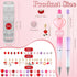Crtiin 15 Pcs Beadable Pens Assorted Bead Pens DIY Ballpoint Beaded Pens with 60 Charm Beads Pendants Beads Spacer Bead 15 Pen Packaging Bags for ...