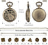 Mini DND Dice Set Steampunk Hollow Bard Pocket Watch Shell Case, 7pcs Tiny Polyhedral Metal D&D Dice Set, Dungeons and Dragons Gifts with Gift Box...