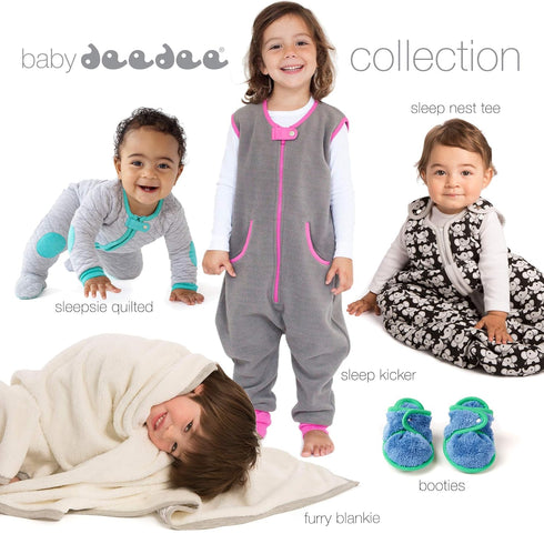 baby deedee Sleep Nest Fleece Baby Sleeping Bag, Gray, 6-18 Month...