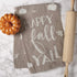 Primitives by Kathy Gray and White Hand-Lettered Dish Towel, 28 x 28-Inch, Happy Fall Y'all...
