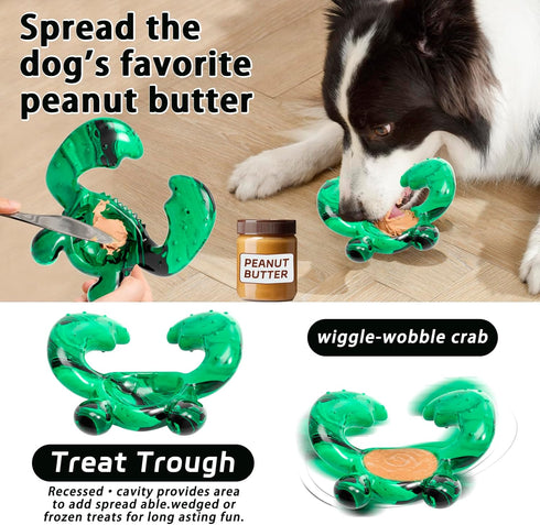 Dog Toys for Aggressive Chewers,Nylon Crab Durable Dog Toy for Medium Large Dogs, Bacon Flavor Interactive Dog Toys for Boredom,Green...