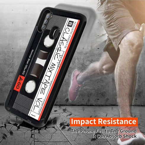 Rossy for Samsung Galaxy A11 Wallet Case with Card Holder, Dual Layer Hybrid Soft Silicone Hard PC with Kickstand Feature Shockproof Protective Fl...