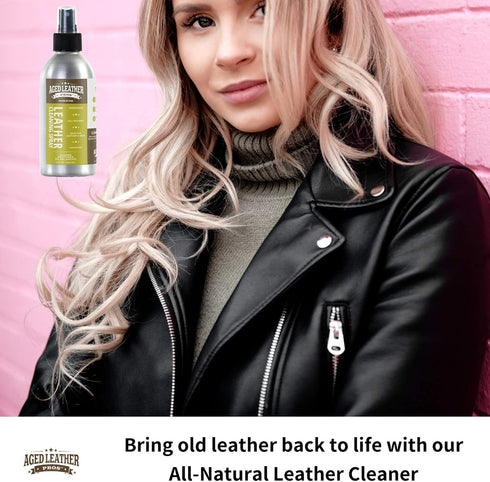 pH Balanced Leather Cleaner (8 oz) for Suede, Nubuck, and Any Leather | Protects Purses, Shoes, Jackets, Couches, Auto Interior, Saddles and Much ...