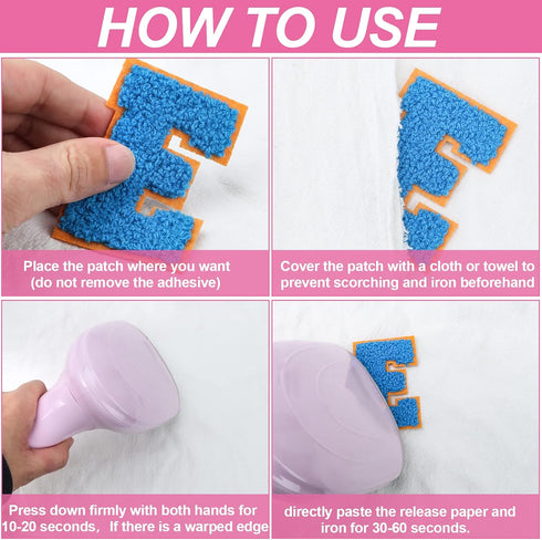 78PCS Iron-on Letter Patches A-Z Embroidered Alphabet Applique Sew-on Letter Patches with Iron-on Adhesive for Decorating Repair Hats Shirts Jeans...