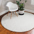 Unique Loom Davos Shag Collection Area Rug - Solid (2' Round, White/ Ivory)...