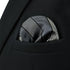 S&W SHLAX&WING Grey Men's Pocket Square Stripes Dark Gray for Suits 12×12...