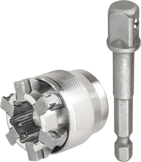 YAKAMOZ Adjustable Universal Socket Wrench Grip Adapter 10-19mm Hex Head Nuts and Bolts Driver Tool for 3/8" Drive Ratchet Torque Wrench and Power...