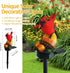 QH & Garden Solar Outdoor Lights Bird Garden Statues Decor, Cardinal Bird Figurine Lights with Powered LED | Resin Waterproof Garden Outdoor Decor...