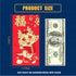 Red Envelopes Chinese New Year Dragon 2024, Lunar New Year Red Envelope Large Lucky Money Interoffice Envelopes Red Packet Hong Bao with 6 Differe...