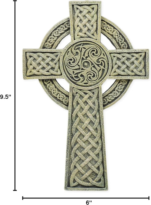 Joseph's Studio by Roman Inc., CELTIC WALL CROSS, Garden Collection, Religious Statue, Holy Family, Memorial, Angel, Patron Saint, Garden Décor (9...