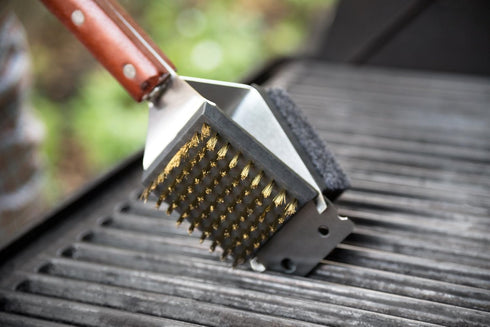 Outset QB45 3-in-1 EA, Rosewood 3 in 1 Grill Brush...
