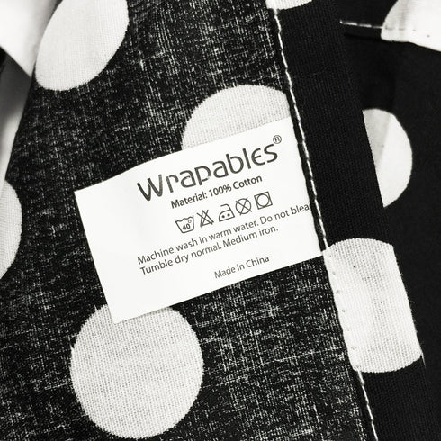 Wrapables Adjustable Flirty Hostess Apron, Black Polka Dots...