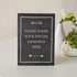 ANGEL & DOVE Set of 2 Black Funeral Memory Table Signs - for Condolence Book, Memorial, Celebration of Life...