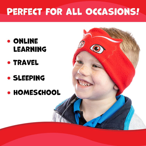 CozyPhones PJ Masks Owlette Kids Headphones Over The Ear Headband Headphones - Volume Limited with Thin Speakers & Soft Fleece Headband...