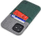 Dockem Wallet Case for iPhone 11: Built-in Metal Plate for Magnetic Mounting & 2 Card Holders (6.1" Luxe M2 Synthetic Leather, Green & Grey)...