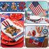 Bencailor 6 Pcs 4th of July Kitchen Towel Patriotic Star Absorbent Hand Towels Independence Day Gnome Dish Cloths Dish Microfiber Towels for Home ...