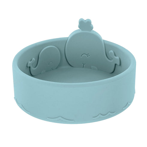 Nuby Animal Friend Silicone Round Bowl - Toddler Bowl - 6+ Months - Blue Whale Bowl...