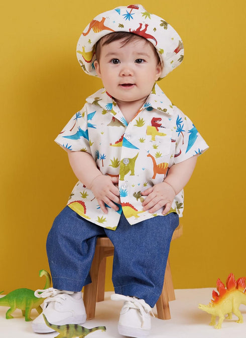 Butterick Babies, T-Shirt, Pants and Hat Sewing Pattern Kit, Design Code B6949, Sizes XS-S-M-L, Multicolor...