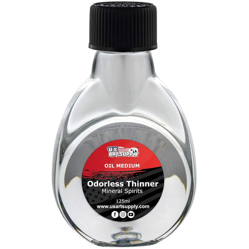 U.S. Art Supply Odorless Mineral Spirits Thinner, 125ml / 4.2 Fluid Ounce Container...