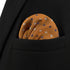 S&W SHLAX&WING Pocket Squares for Men Orange with Blue White Dots Color Edge for Suit...