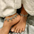 Efulgenz Indian Silver Tone Bell Charms Tassel Chain Anklet Set Bracelet Payal Foot Jewelry, Onesize, Metal, not known...