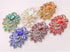 LAXPICOL Women's Vintage Blue Austrian Crystal Elegant Flower Teardrop Brooch Gold Tone...