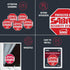 SABRE HS-SD Home Decals-5 Bright Red, Stop Sign Shaped Security Stickers...
