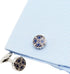 Novelty Floral Pattern Design Cufflinks for Men Round Silver Men's Cuff Link Set for Wedding Shirt Party Business Birthday Anniversary Dress...