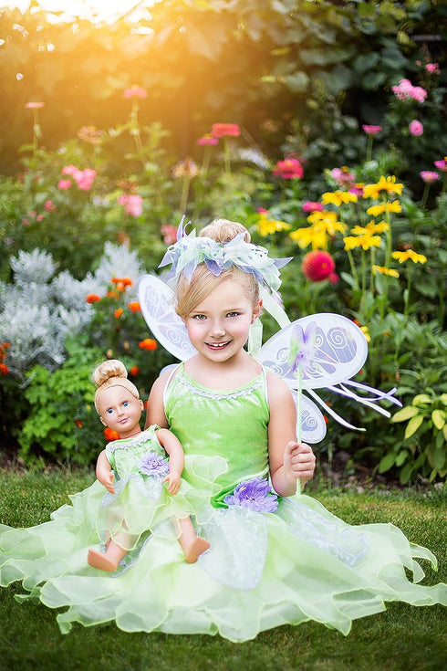 Little Adventures Fairy Halo & Wand Child Accessory Set - Green (Tinkerbell) …...