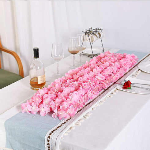 Hawesome 33Ft Artificial Flowers Garland Fake Wisteria Hanging Flowers Garlands Vine for Party Wedding Garden Decoration 10 Pack?Pink?...