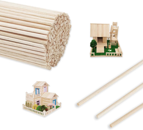 100PCS Balsa Wood Sticks for Crafts,1/8 x 12 Inch Unfinished Balsa Wood Strips Perfect for DIY Projects (1/8"x12"-100pcs)...