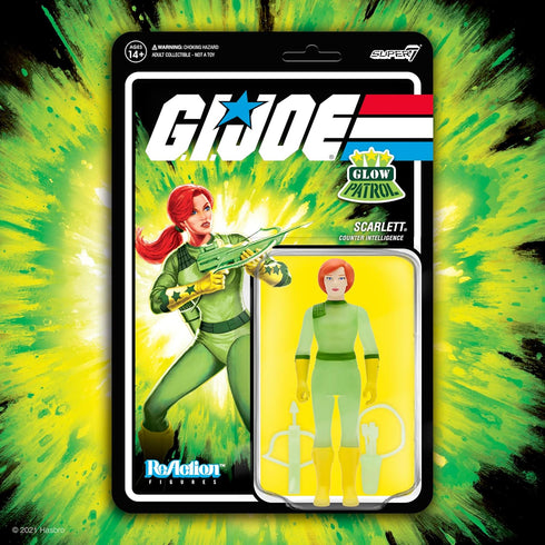 Super7 G.I. Joe Scarlett (Glow Patrol) - 3.75" G.I. Joe Action Figure with Accessory Classic Cartoon Collectibles and Retro Toys...