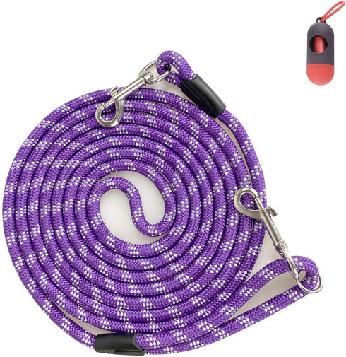 Long Rope Dog Leash for Dog Training 12FT 20FT 30FT 50FT, Reflective Threads Dog Leashes Tie-Out Check Cord Recall Training Agility Lead for Large...