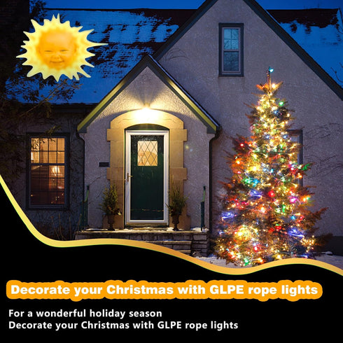 Solar String Lights Outdoor Waterproof LED,66ft 200 LED Rope Lights Solar Powered,8 Modes Multicolor Fairy Lights with Remote for Christmas Garden...