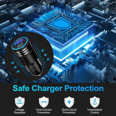 Type C Super Fast Charger Block Box Car Charger+6ft Android Charger USB C to C Cable Fast Charging for iPhone 15 Samsung Galaxy S24/A14/A54/S23 FE...